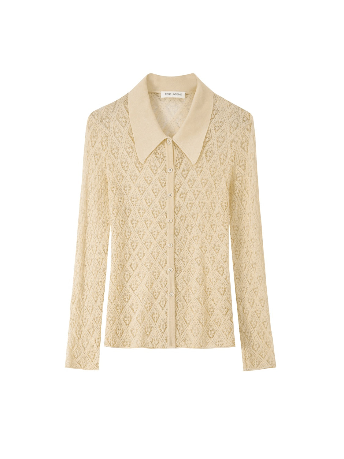 Exquisite Lace Hollow-Out Shirt | Lightweight 3D Embroidered Classic Collared Blouse for Effortless Elegance