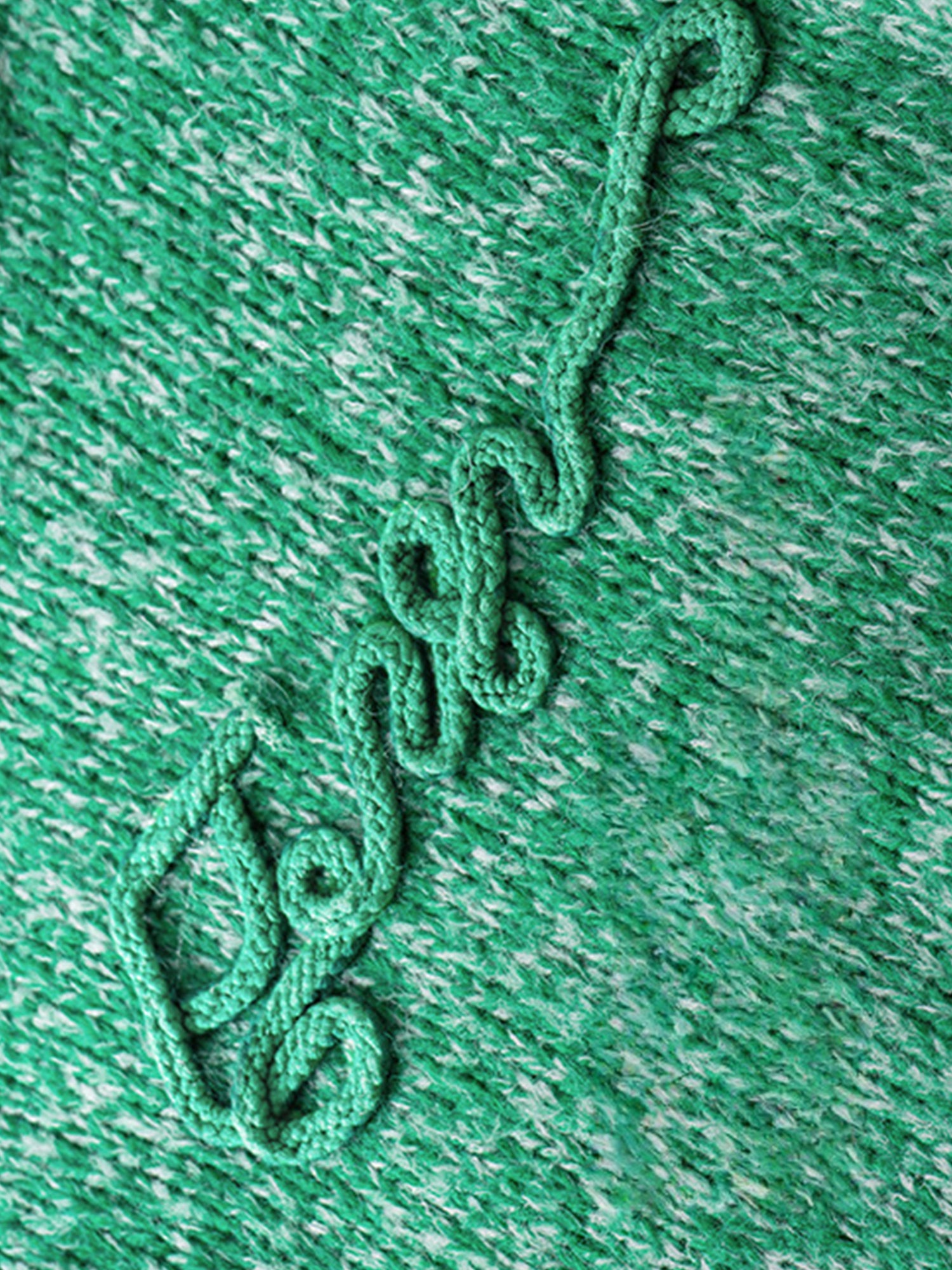 Green Wool Blend Speckled Knit Sweater for Women – Vintage Winter Pullover Top