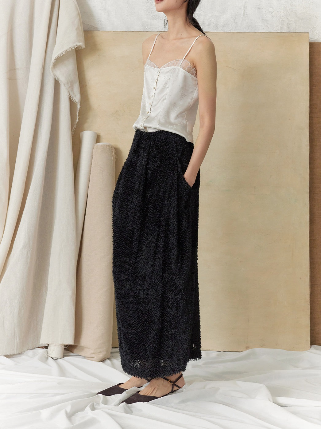 Elegant Feather Atmosphere Handmade Silk Cut Flower Tassel Lightweight Bud Skirt