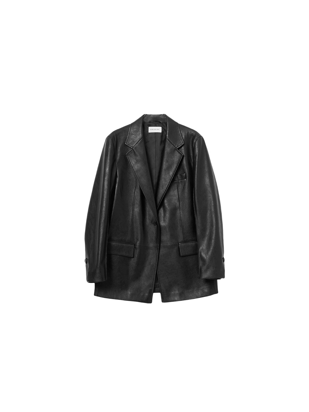 Modern Chic PU Leather Blazer | Slim-Fit Structured Jacket with Sleek Minimalist Silhouette