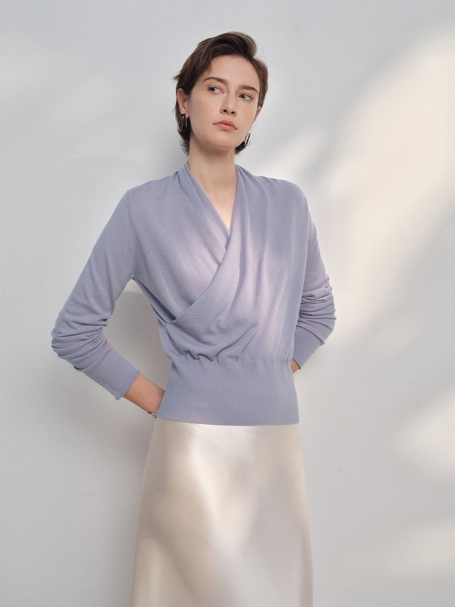 Elegant Rule – Luxury Merino Wool Sweater | German Stoll 48s Fine Knit Pullover for Women