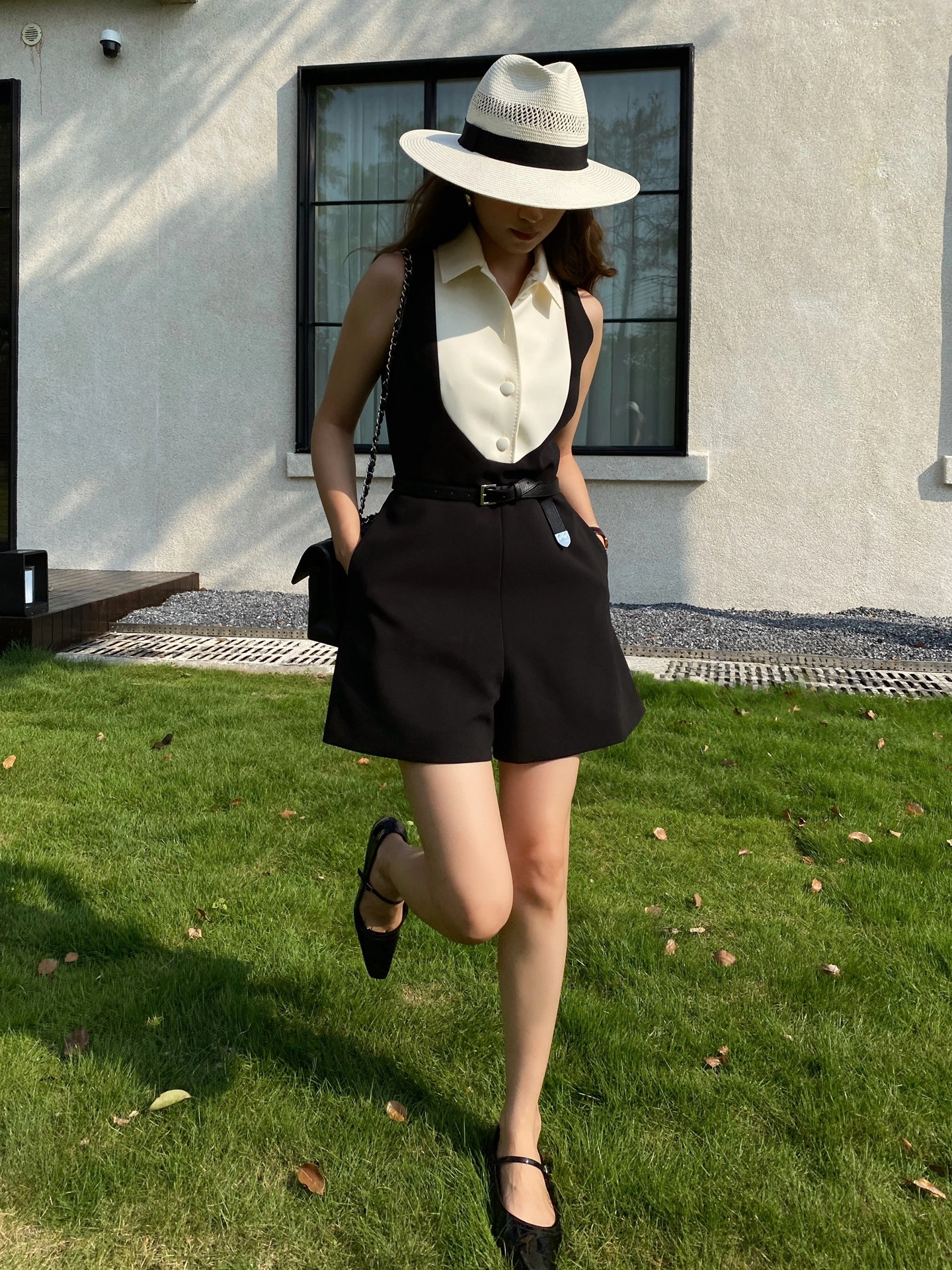 Spring Summer Sleeveless Patchwork Dress for Women – Slim Fit, Elegant, Age-Reducing Design